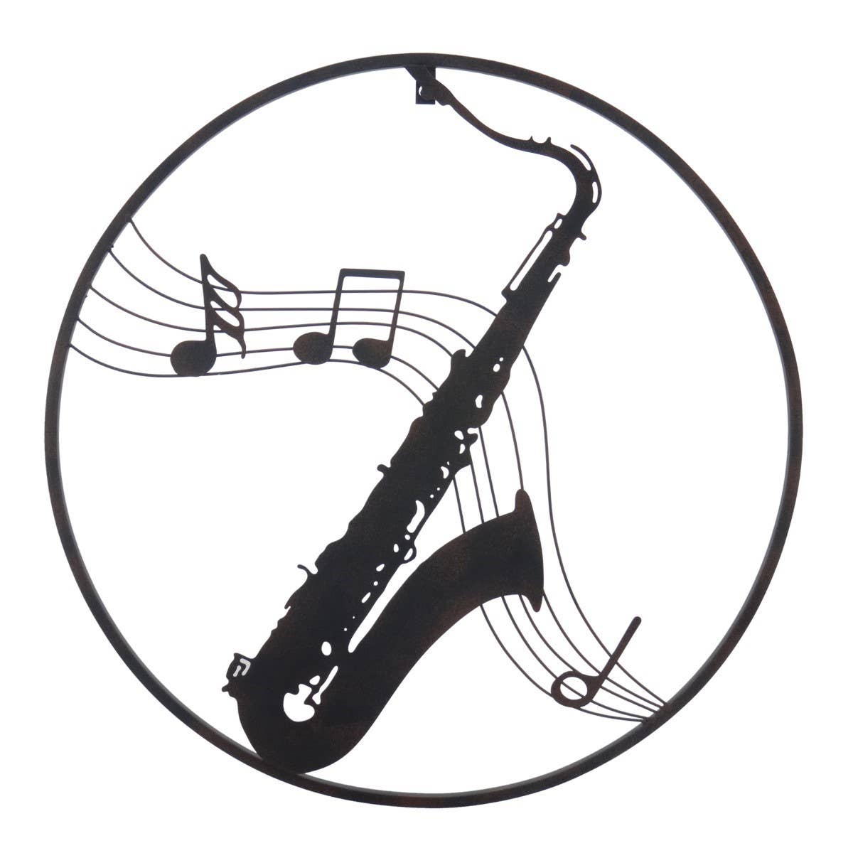 Wanddecoratie Saxofoon & Muzieknoten