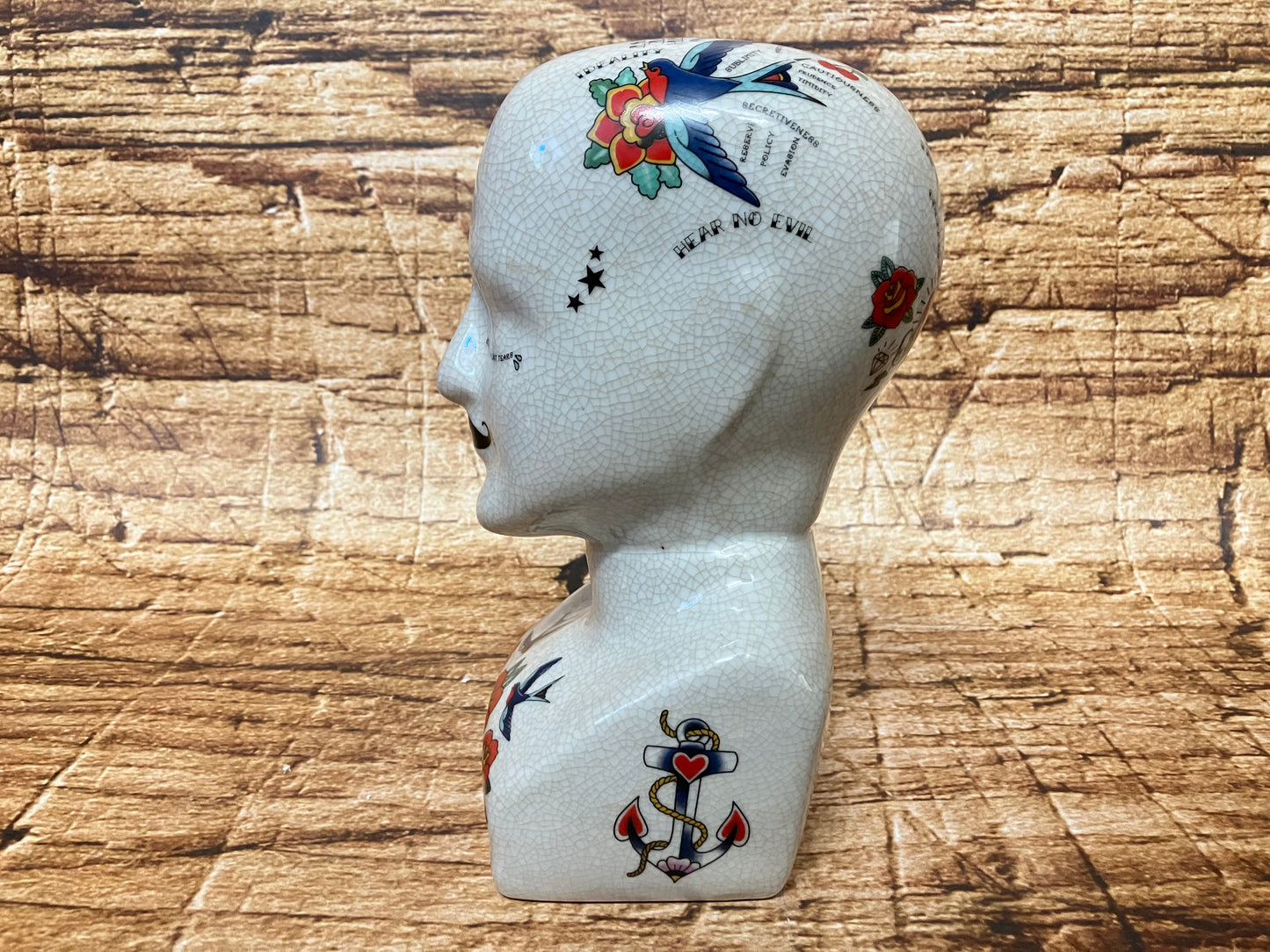 Phrenology hoofd (Medici hoofd) Tattoo variant.