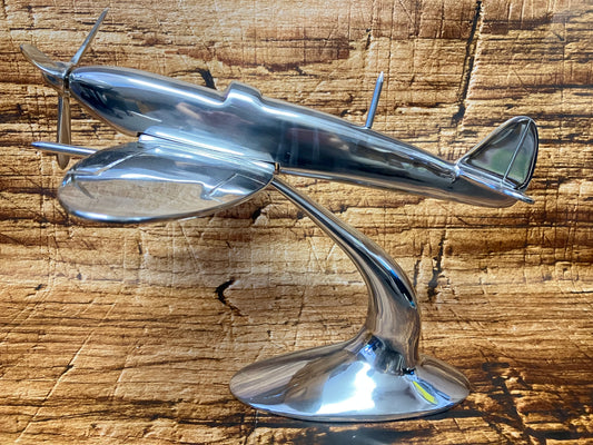 Submarine Spitfire aluminium sculptuur XL