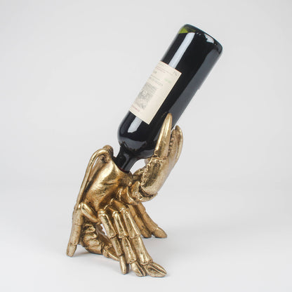 Gouden kreeft wijnfleshouder