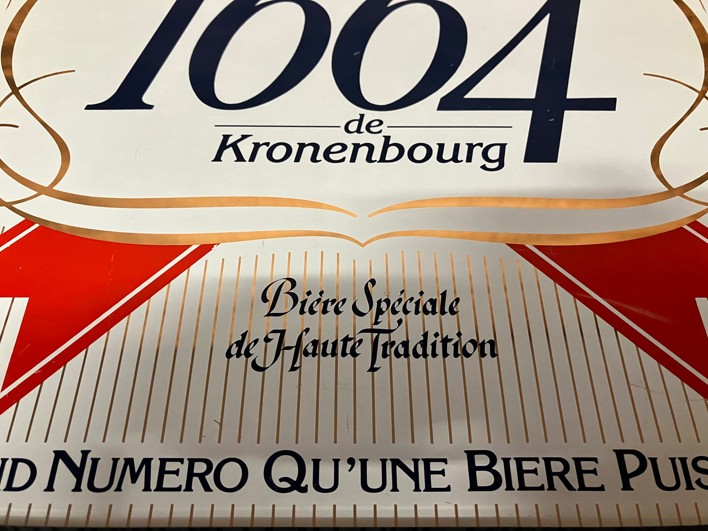 Reclamebord 1664 Kronenbourg bier