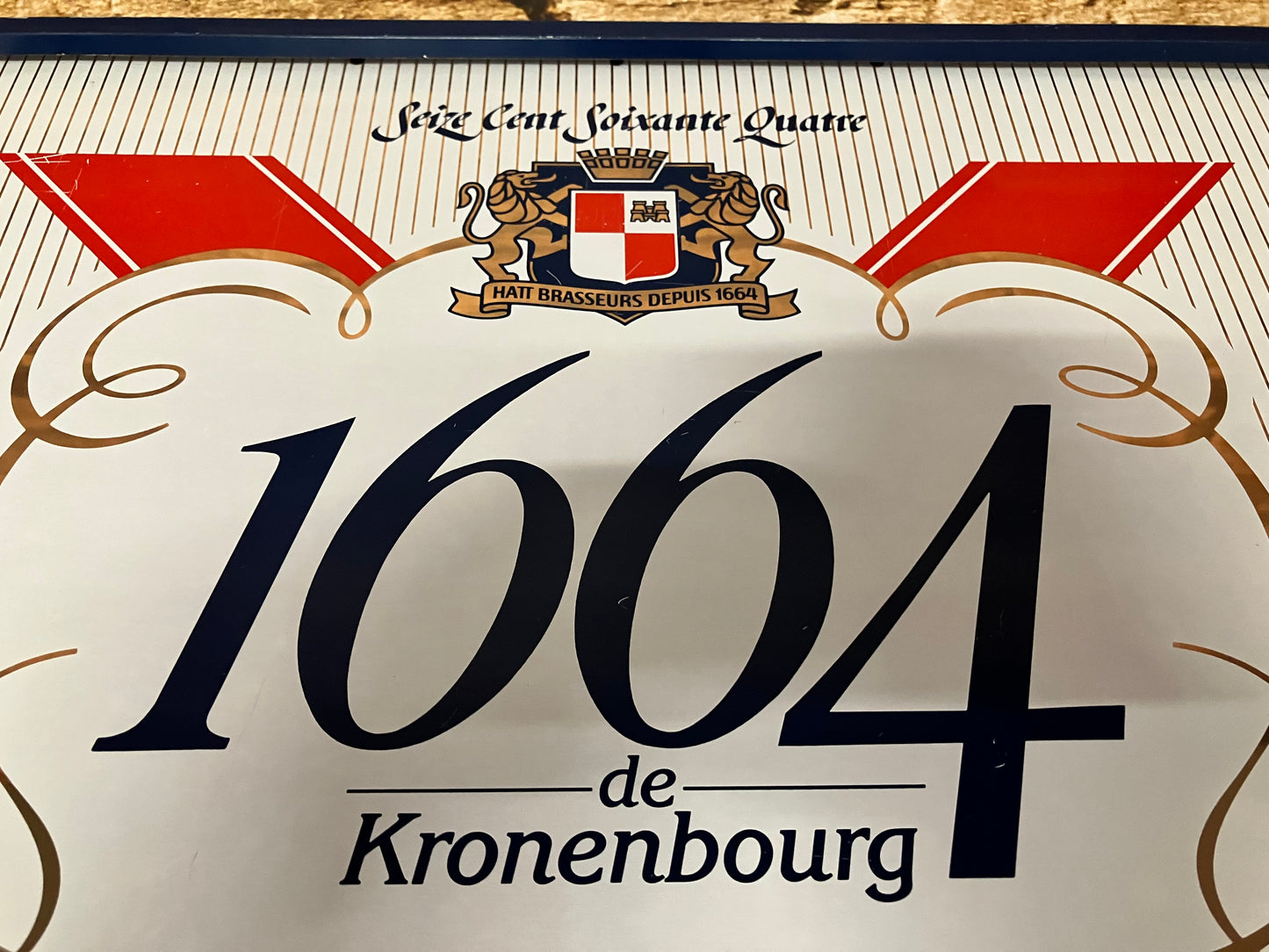 Reclamebord 1664 Kronenbourg bier