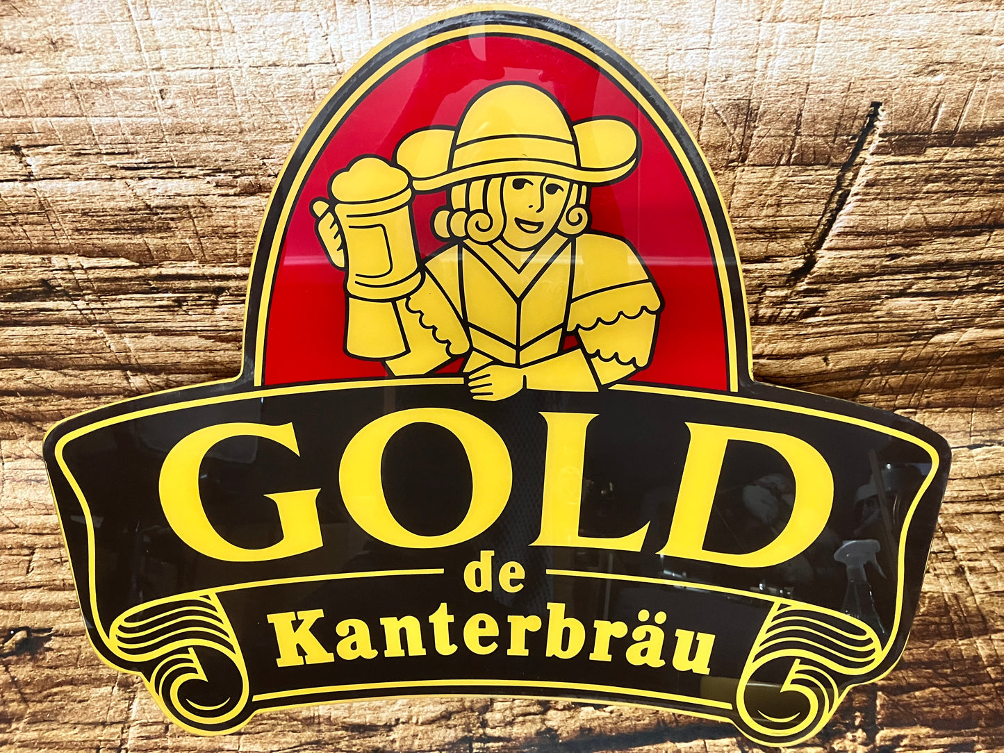 Reclamebord Gold de kanterbräu bier