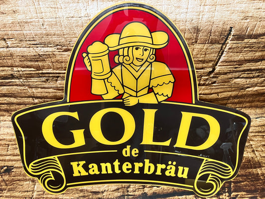 Reclamebord Gold de kanterbräu bier