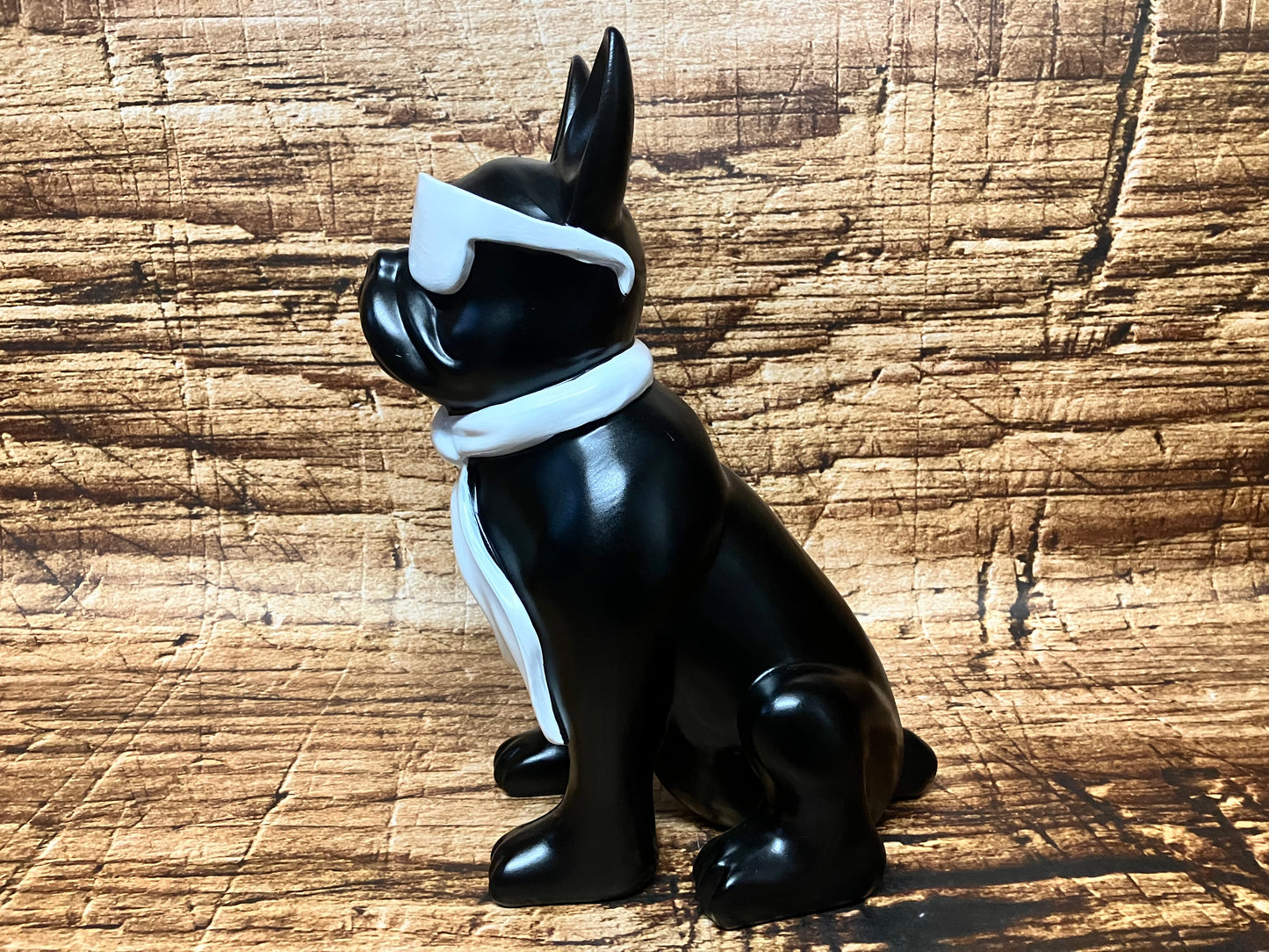 Franse bulldog met zonnebril.