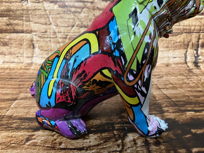 French Bulldog graffiti Beeld