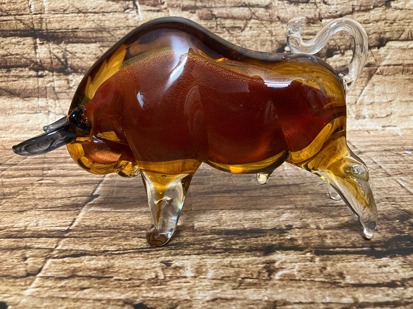 Glazen Stier sculptuur