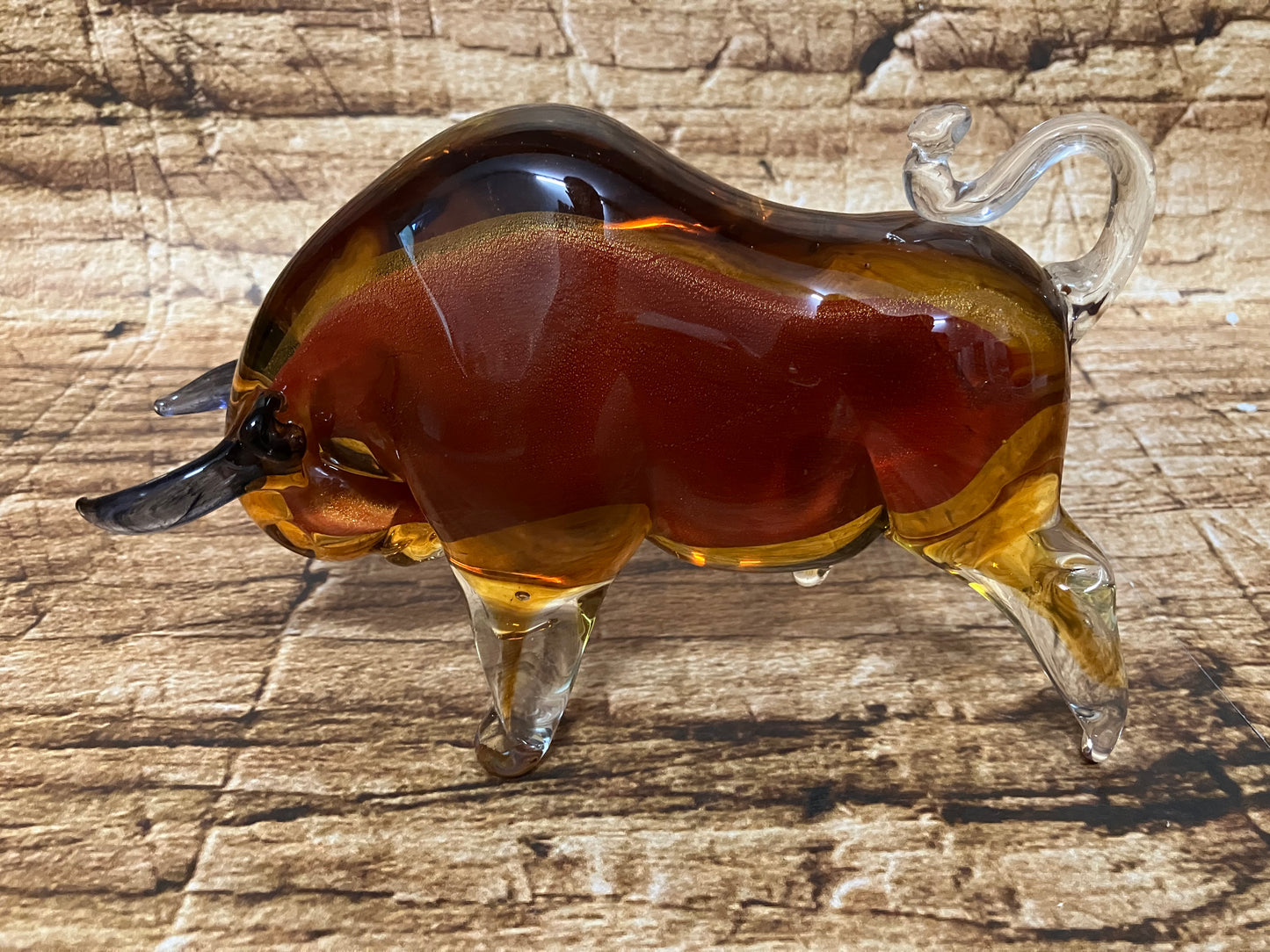 Glazen Stier sculptuur