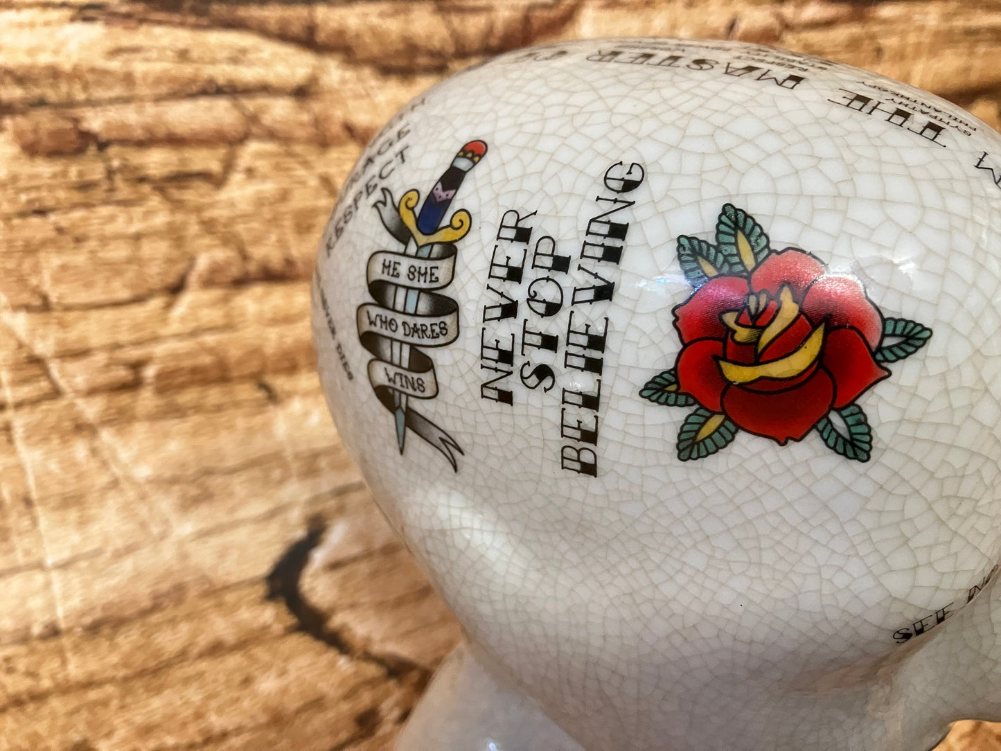 Phrenology hoofd (Medici hoofd) Tattoo variant.