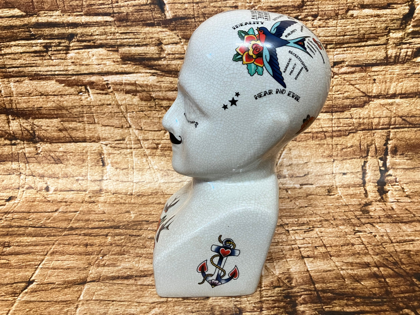 Phrenology hoofd (Medici hoofd) Tattoo variant.