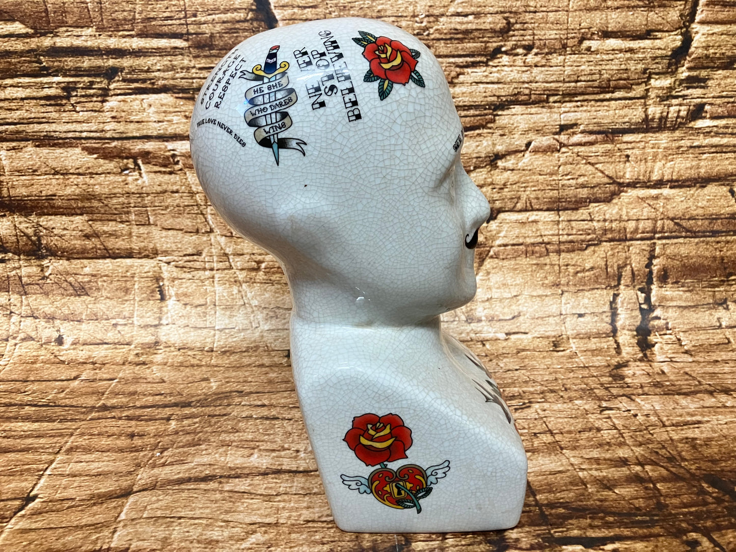 Phrenology hoofd (Medici hoofd) Tattoo variant.