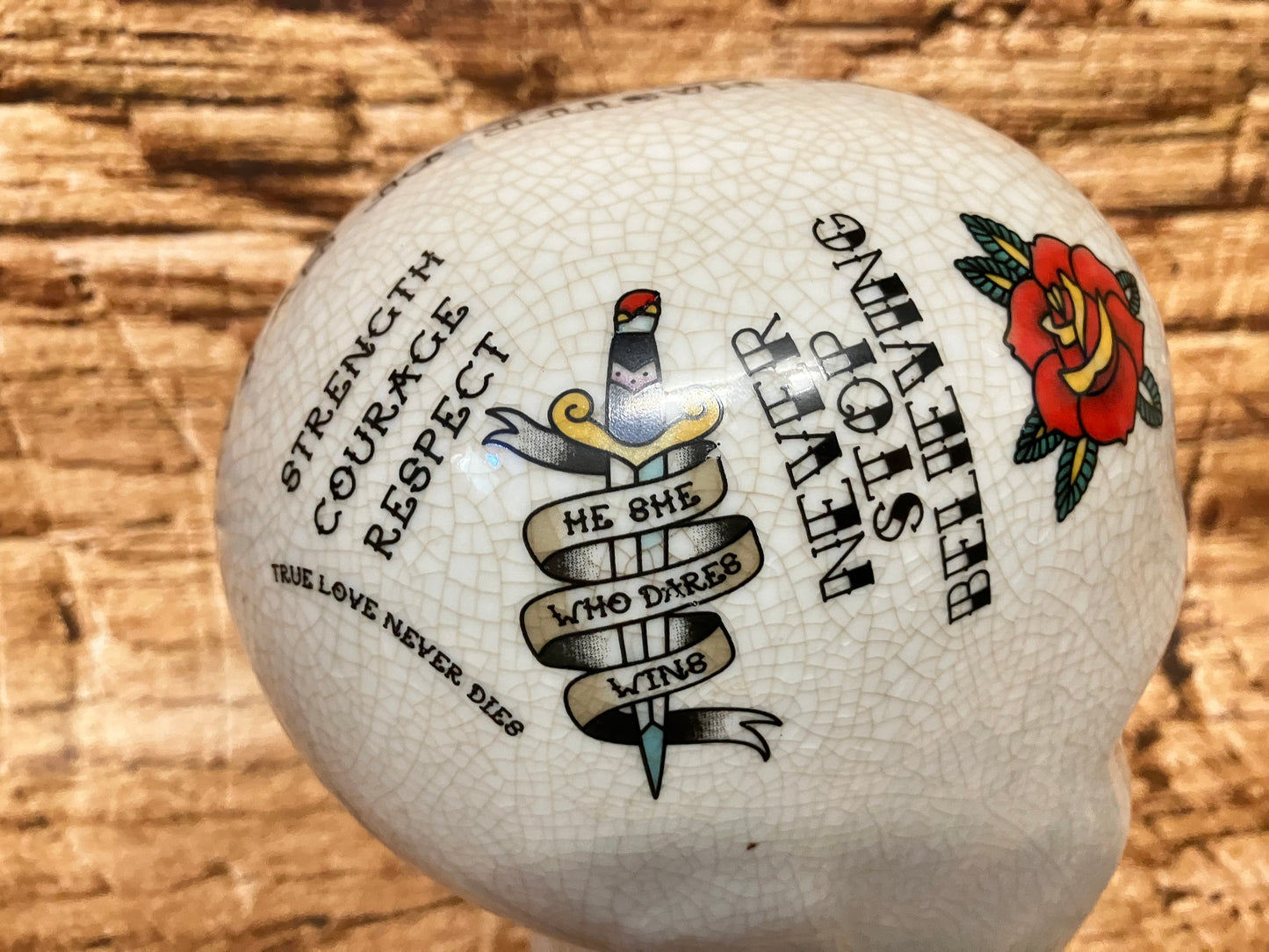 Phrenology hoofd (Medici hoofd) Tattoo variant.