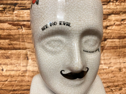 Phrenology hoofd (Medici hoofd) Tattoo variant