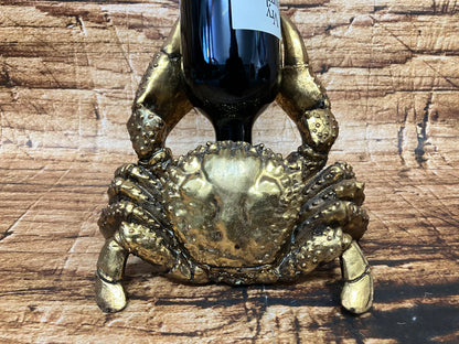 Goldener Krabben-Weinflaschenhalter