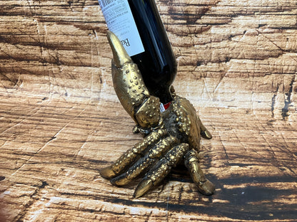 Goldener Krabben-Weinflaschenhalter