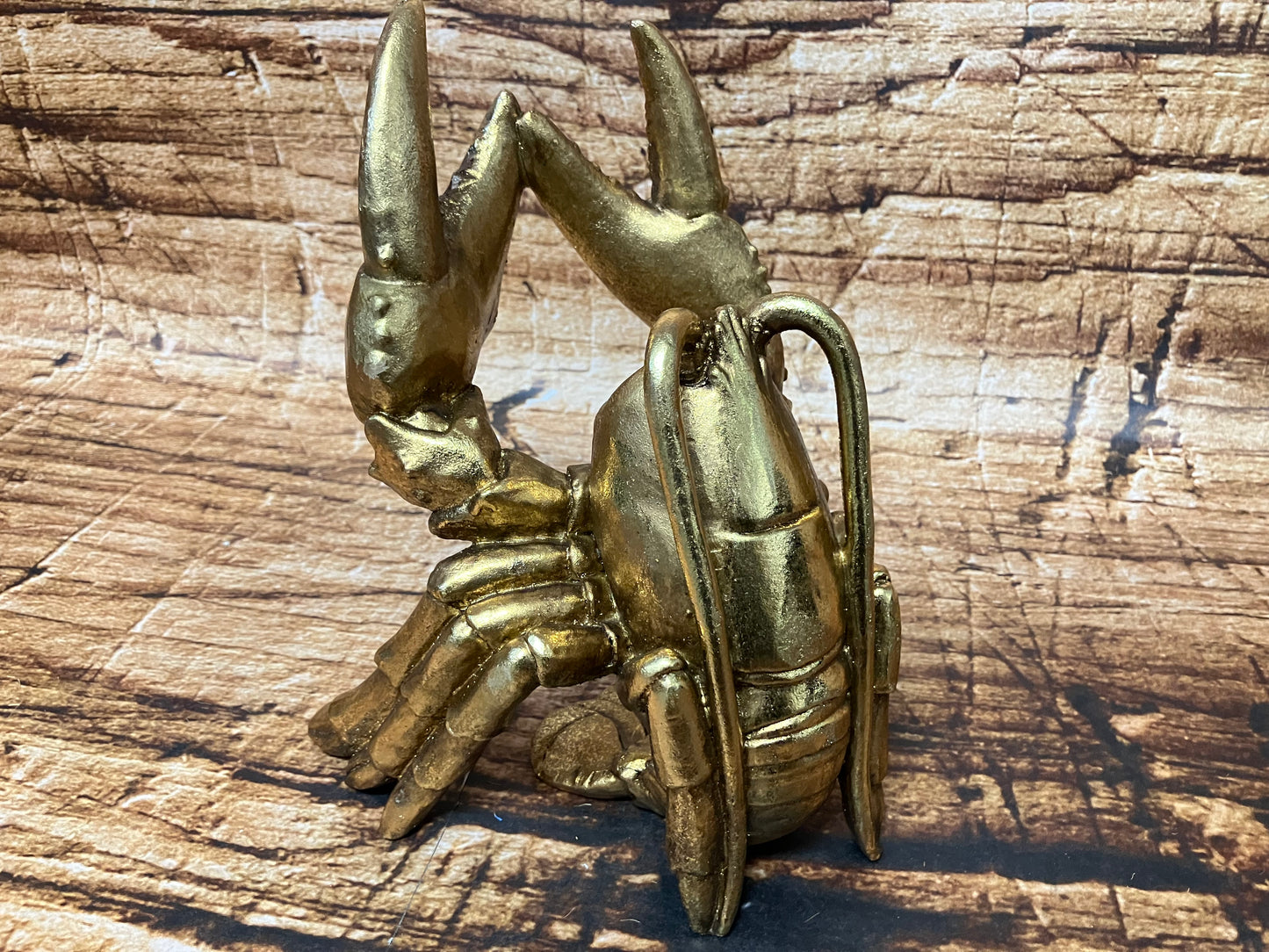 Gouden kreeft wijnfleshouder