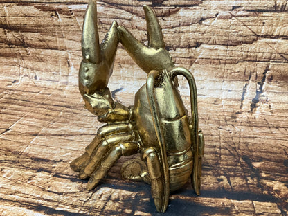 Gouden kreeft wijnfleshouder