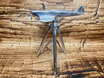Submarine Spitfire aluminium sculptuur op statief
