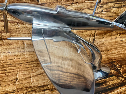 Submarine Spitfire aluminium sculptuur XL