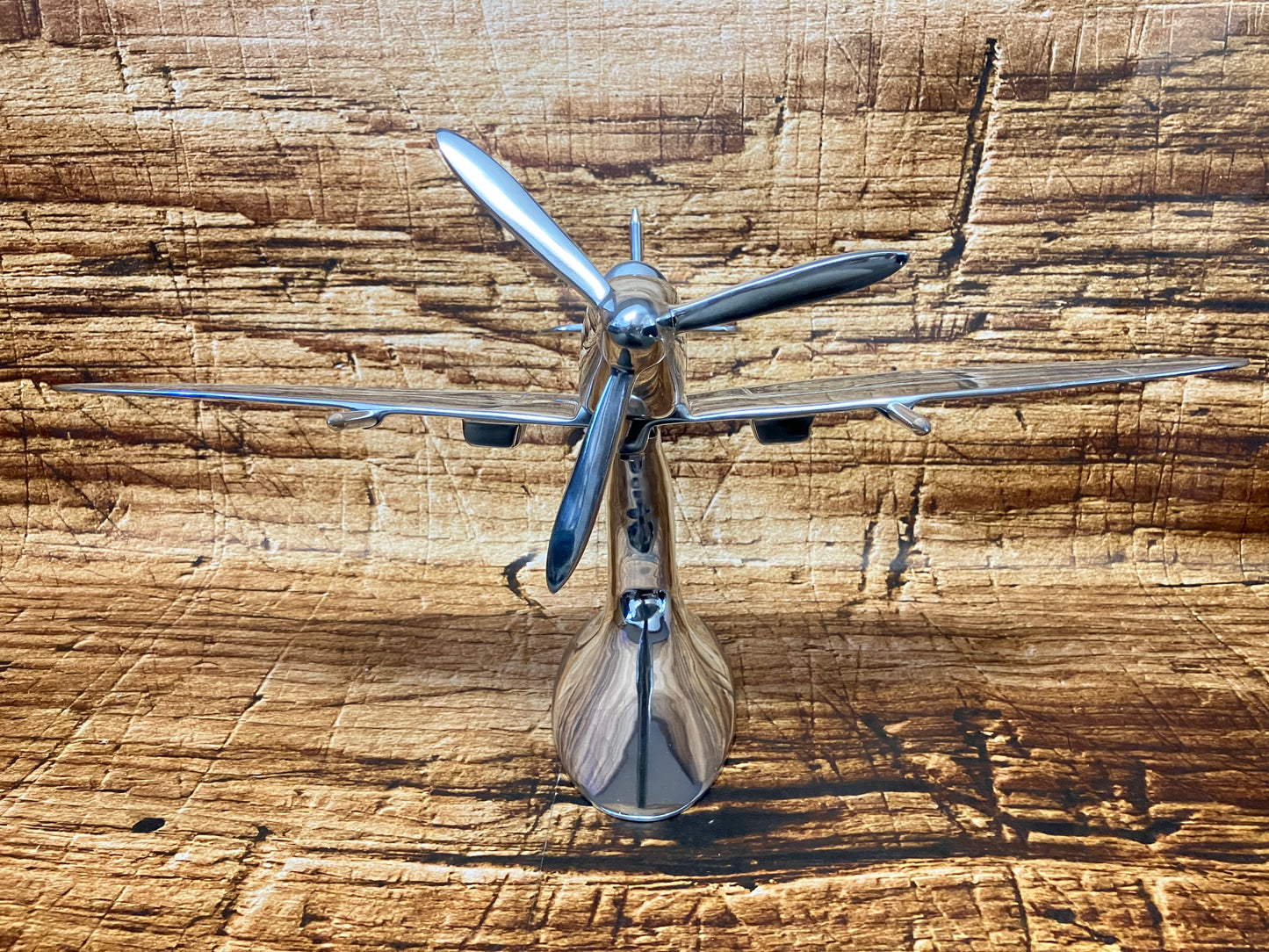 Submarine Spitfire aluminium sculptuur XL
