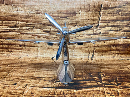 Submarine Spitfire aluminium sculptuur XL