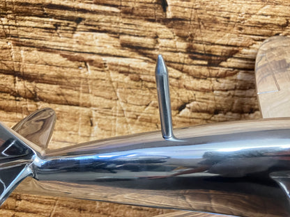 Submarine Spitfire aluminium sculptuur XL