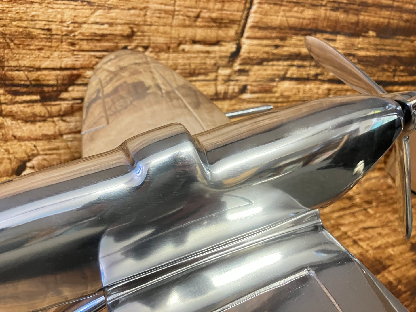 Submarine Spitfire aluminium sculptuur XL
