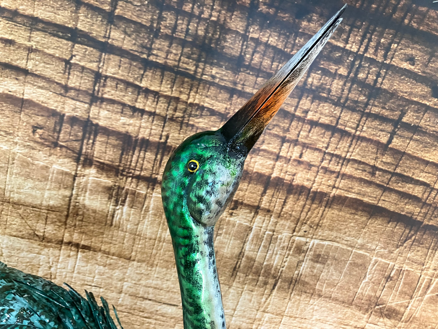 Metalen Kraanvogel Sculptuur