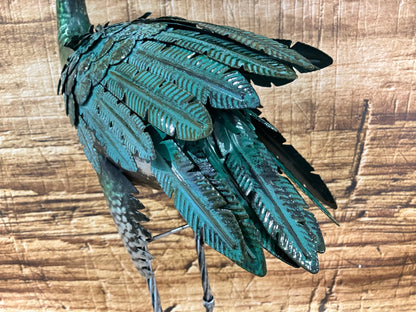 Metalen Kraanvogel Sculptuur