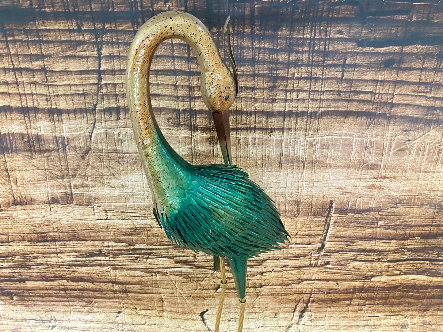 Metalen kraanvogel Sculptuur