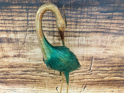 Metalen kraanvogel Sculptuur