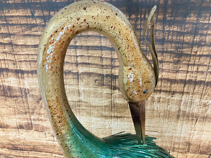 Metalen kraanvogel Sculptuur