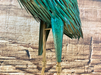 Metalen kraanvogel Sculptuur