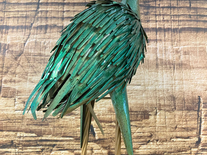 Metalen kraanvogel Sculptuur
