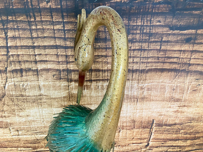 Metalen kraanvogel Sculptuur