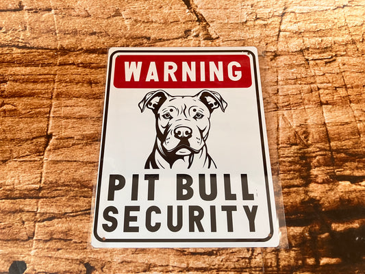 Waarschuwingbord met pit bull wandbord