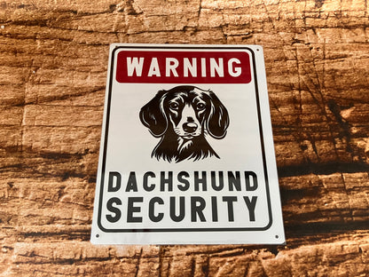 Waarschuwingsbericht Teckel wandbord