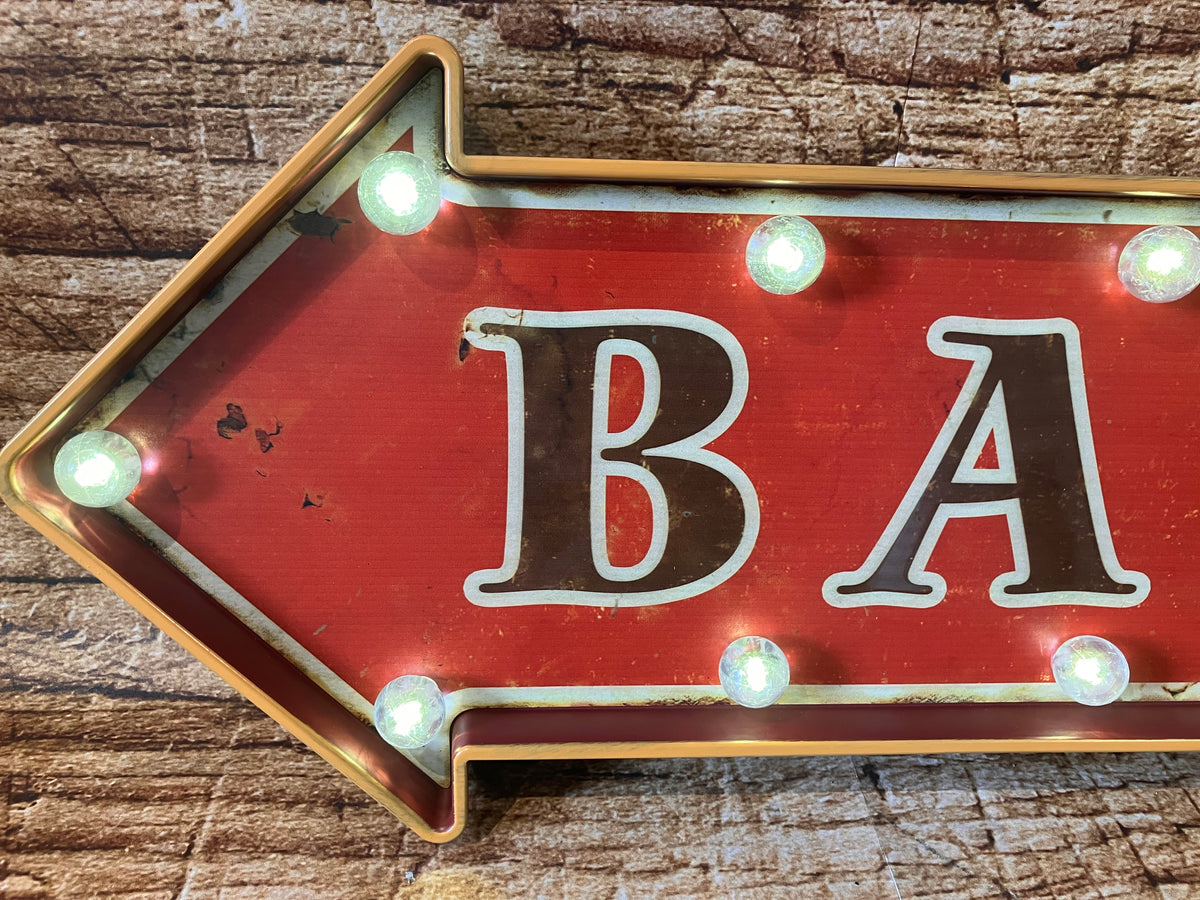 Wandbord pub verlichting "BAR"