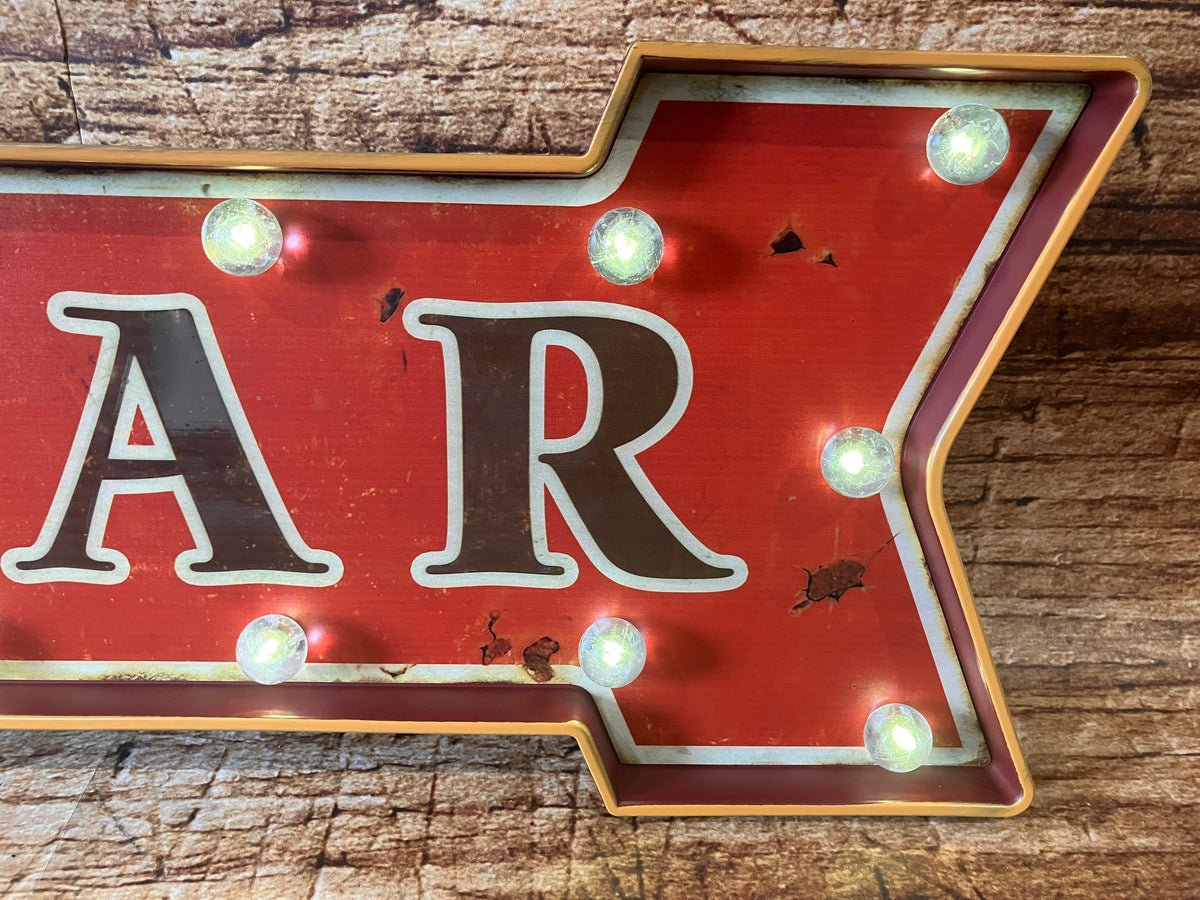 Wandbord pub verlichting "BAR"
