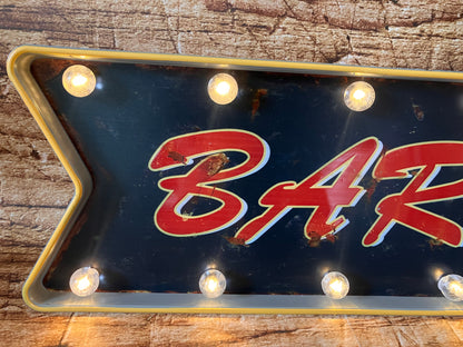 Wandbord pub verlichting "BAR"