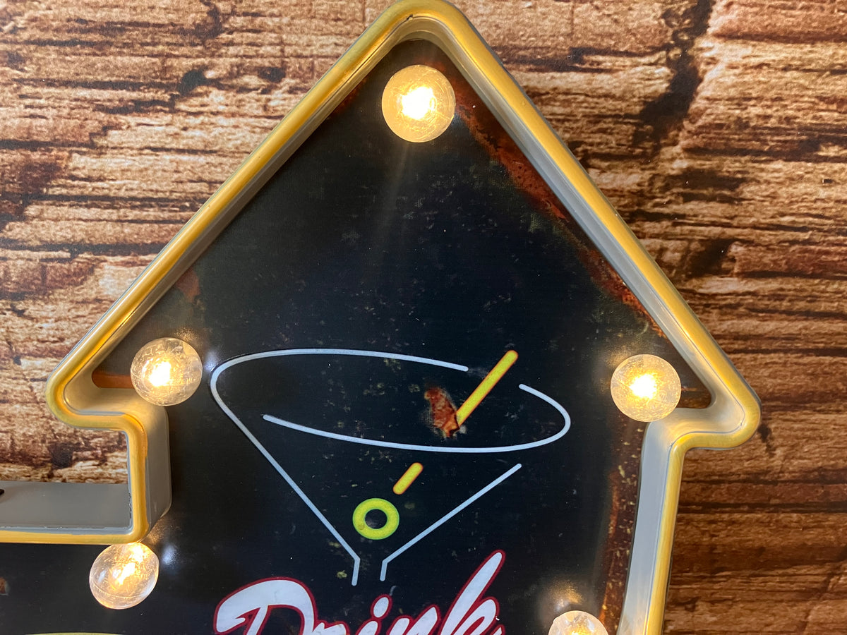 Wandbord pub verlichting "BAR"