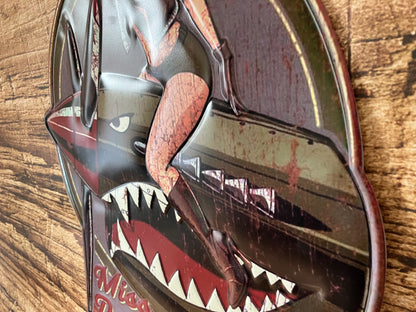 Metalen Wandbord Pin-Up Vliegtuig Miss Danger