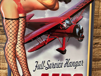 Metalen Wandbord Pin-Up Aero Mechanic's Mate