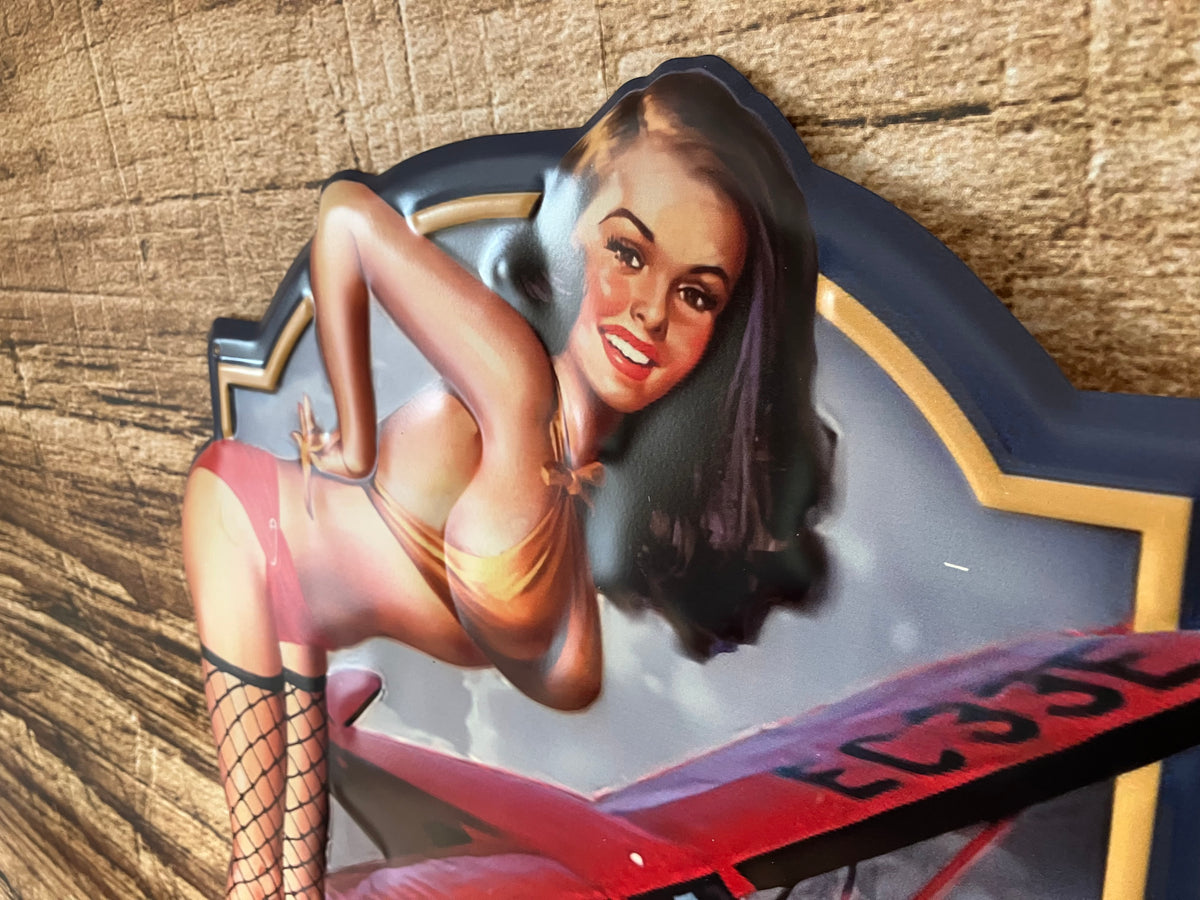 Metalen Wandbord Pin-Up Aero Mechanic's Mate