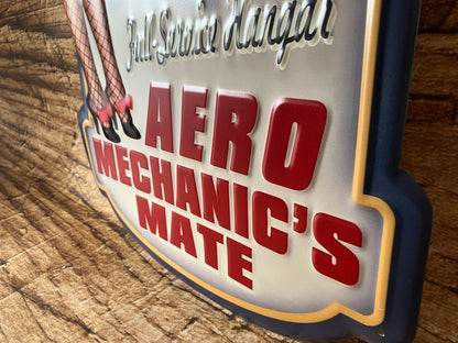 Metalen Wandbord Pin-Up Aero Mechanic's Mate