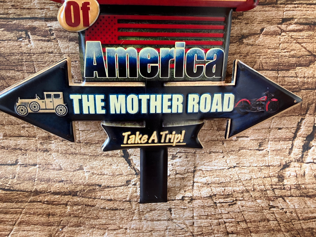 Metalen Wandbord Get Your Kicks on Route 66