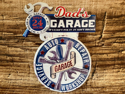 Metalen Wandbord Dad's Garage