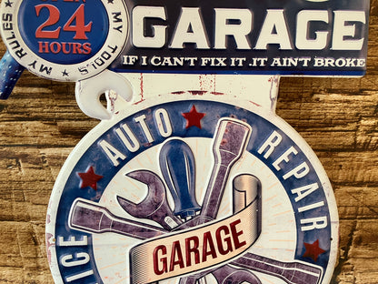 Metalen Wandbord Dad's Garage