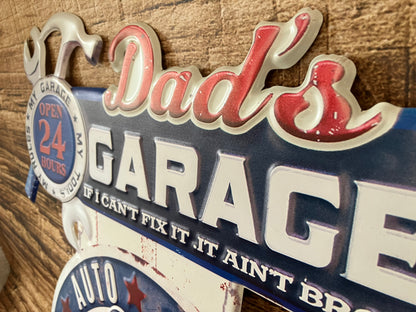 Metalen Wandbord Dad's Garage