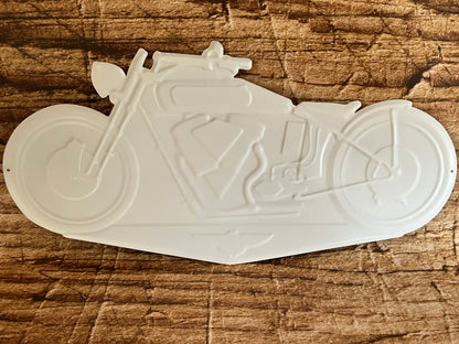 Metalen Wandbord Custom Chopper Motorfiets
